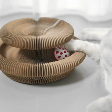Rascador Acordeón Plegable con Pelota para Gatos