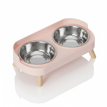 Cuencos Dobles de Acero Inoxidable para Mascotas