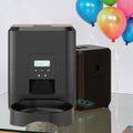 Comedero automático inteligente ANIMALZO negro con pantalla LCD para programar horarios de comida de perros y gatos