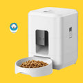 Comedero automático inteligente ANIMALZO blanco con control por app móvil y pantalla LCD para perros y gatos