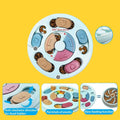 Comedero lento interactivo ANIMALZO con rompecabezas circular azul para estimular la mente y ralentizar la comida