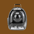 Sac à dos de transport ANIMALZO noir en forme de capsule spatiale avec fenêtre panoramique pour petits animaux