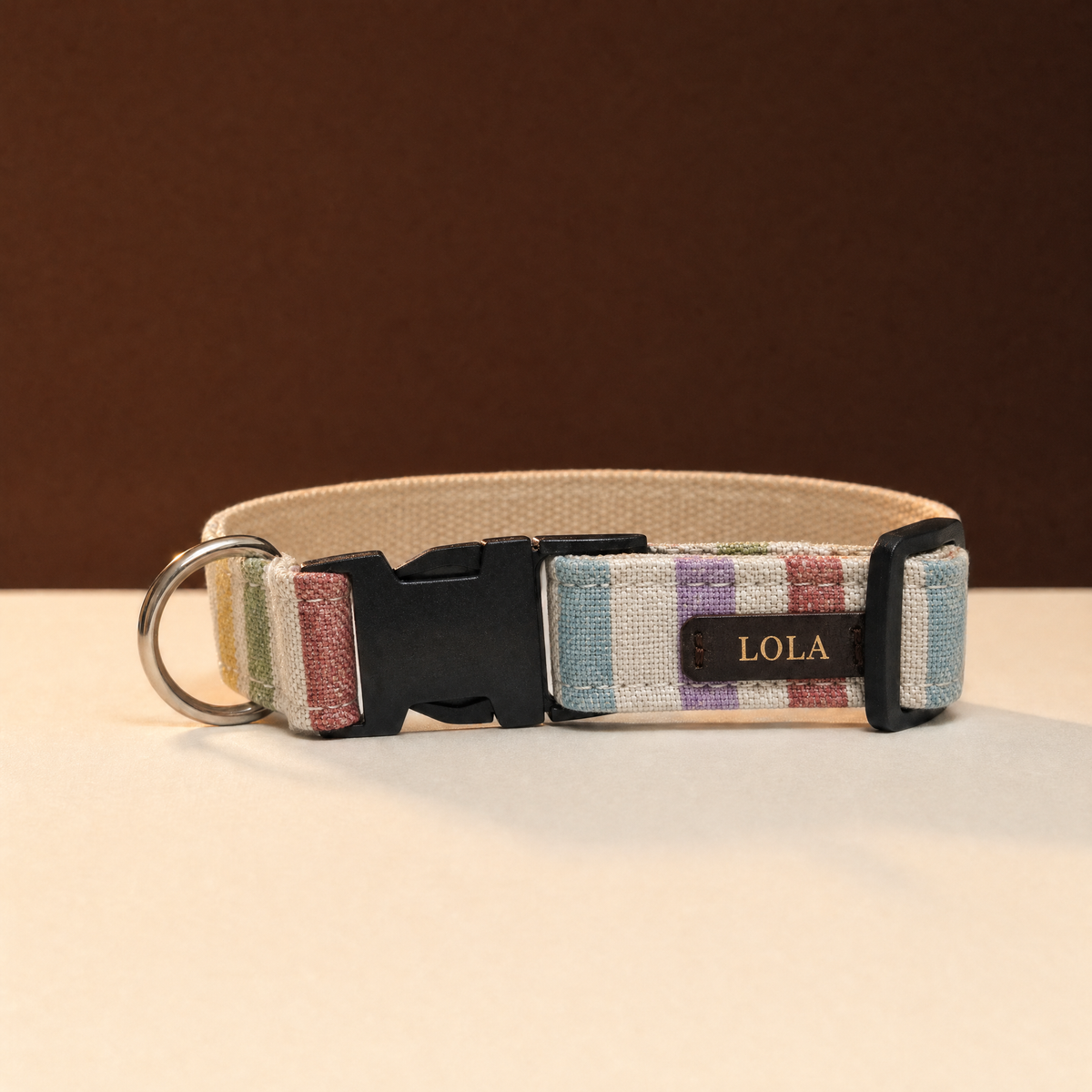 Collar Fiesta dibujo Rayas con el nombre grabado